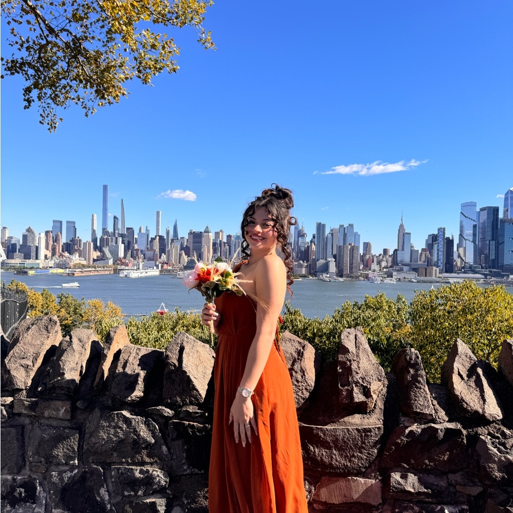 Elegant Orange Maxi Dress
